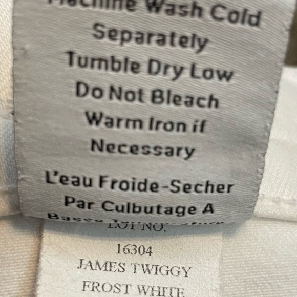 James Jeans | James Twiggy | White Slim Legging jeans Size Waist 26 - Picture 10 of 10